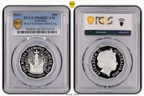 2012 50C Royal Diamond Jubilee Ag PR68DCAM