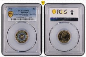 2025 $2 Torres Strait Islander Flag AlBr Colorized MS66