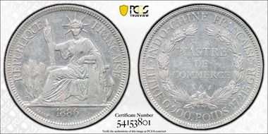 1886-A Piastre Lec-267 AU53