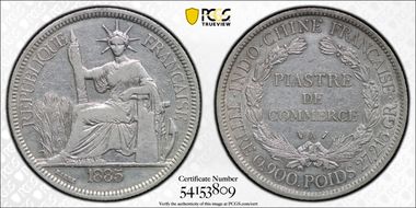 1885-A Piastre Lec-266 AU50