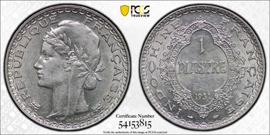 1931 Piastre Lec-312 AU58