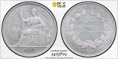 1910-A Piastre Lec-293 AU53