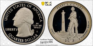 2013-S 25C Perry's Memorial NP-Silver PR69DCAM