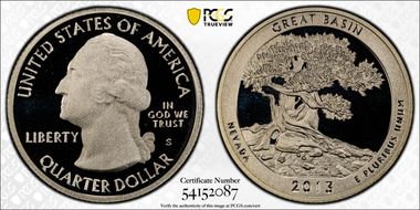 2013-S 25C Great Basin NP - Silver PR69DCAM