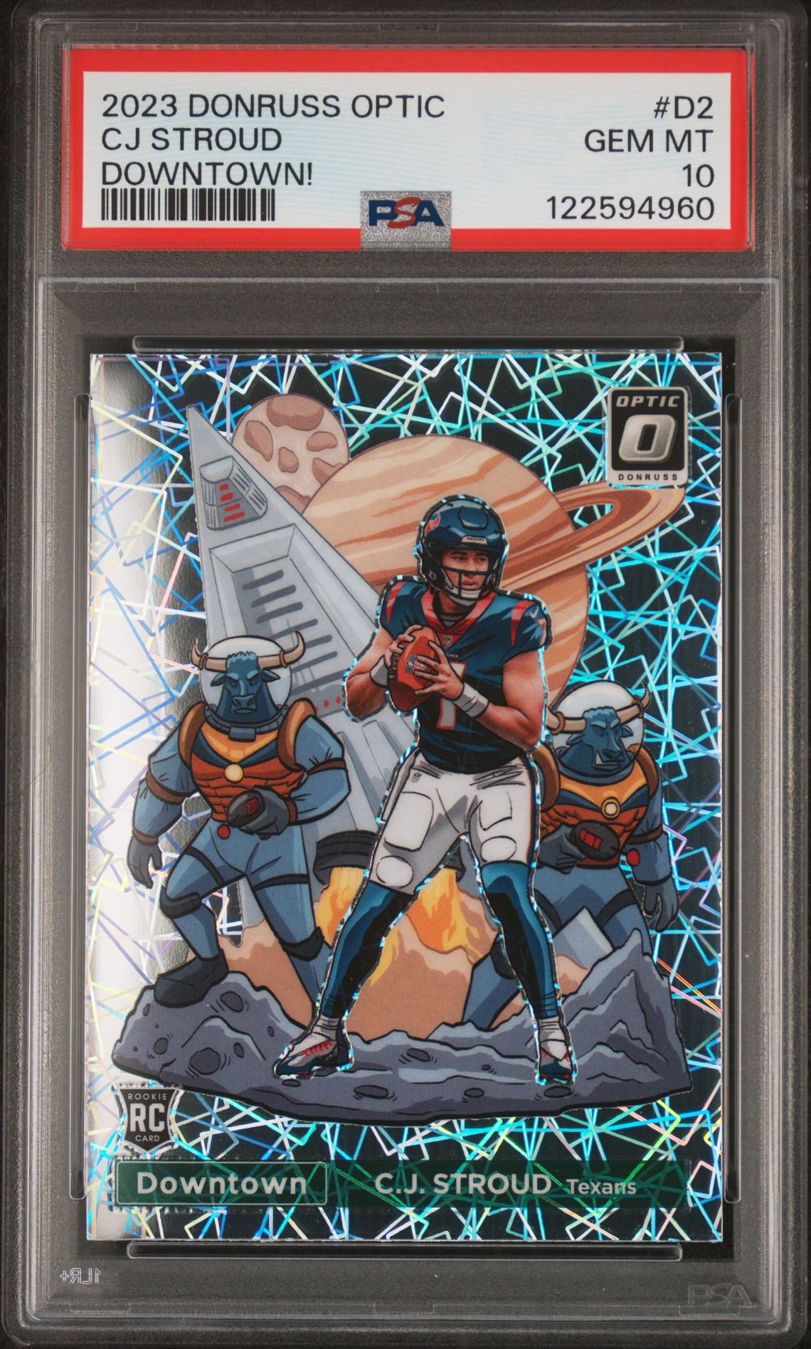 2023 Panini Donruss Optic Downtown! Cj Stroud #D2 (Downtown!) Gem Mt 10 front