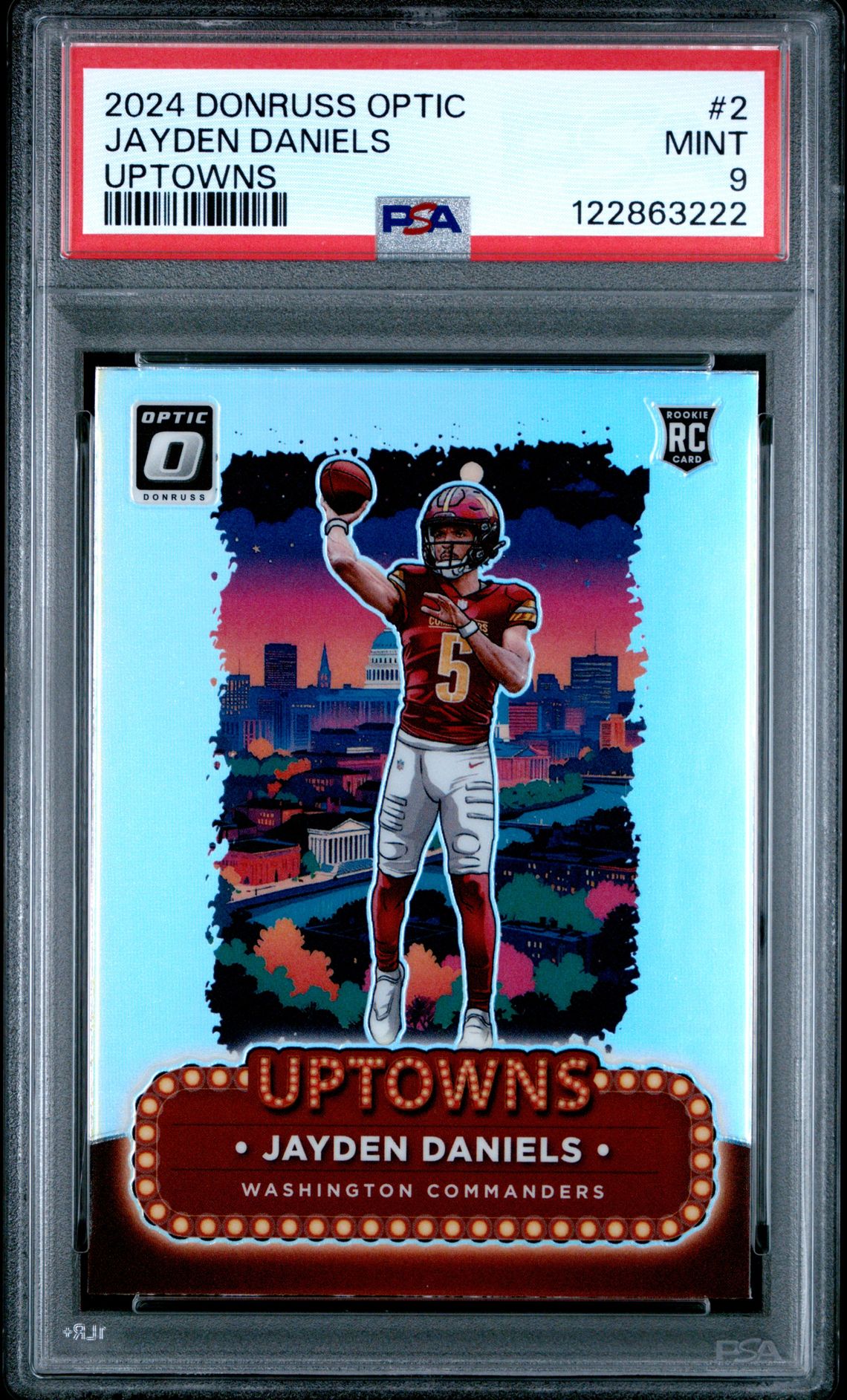 2024 Panini Donruss Optic Uptowns Jayden Daniels #2 Mint 9 front