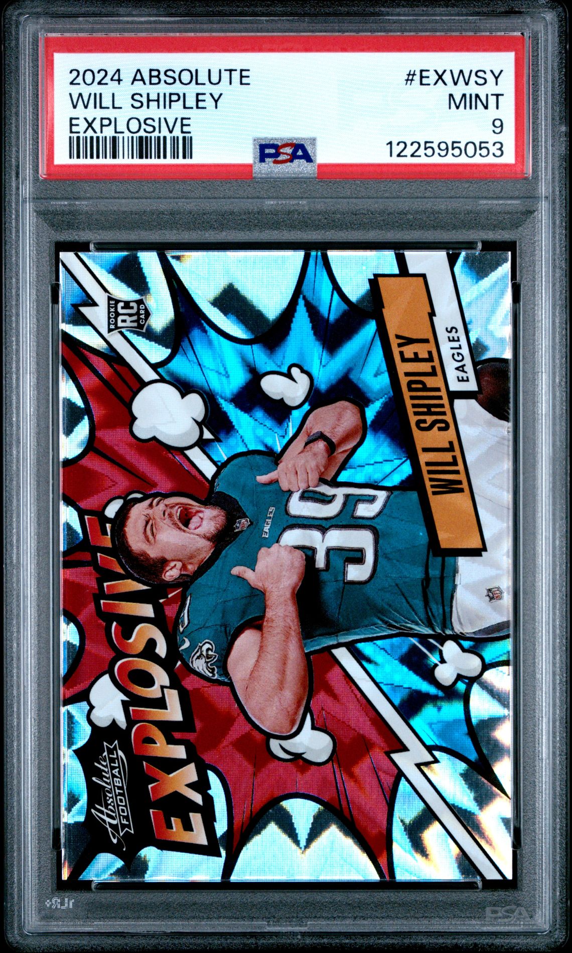 2024 Panini Absolute Explosive Will Shipley #Exwsy Mint 9 front