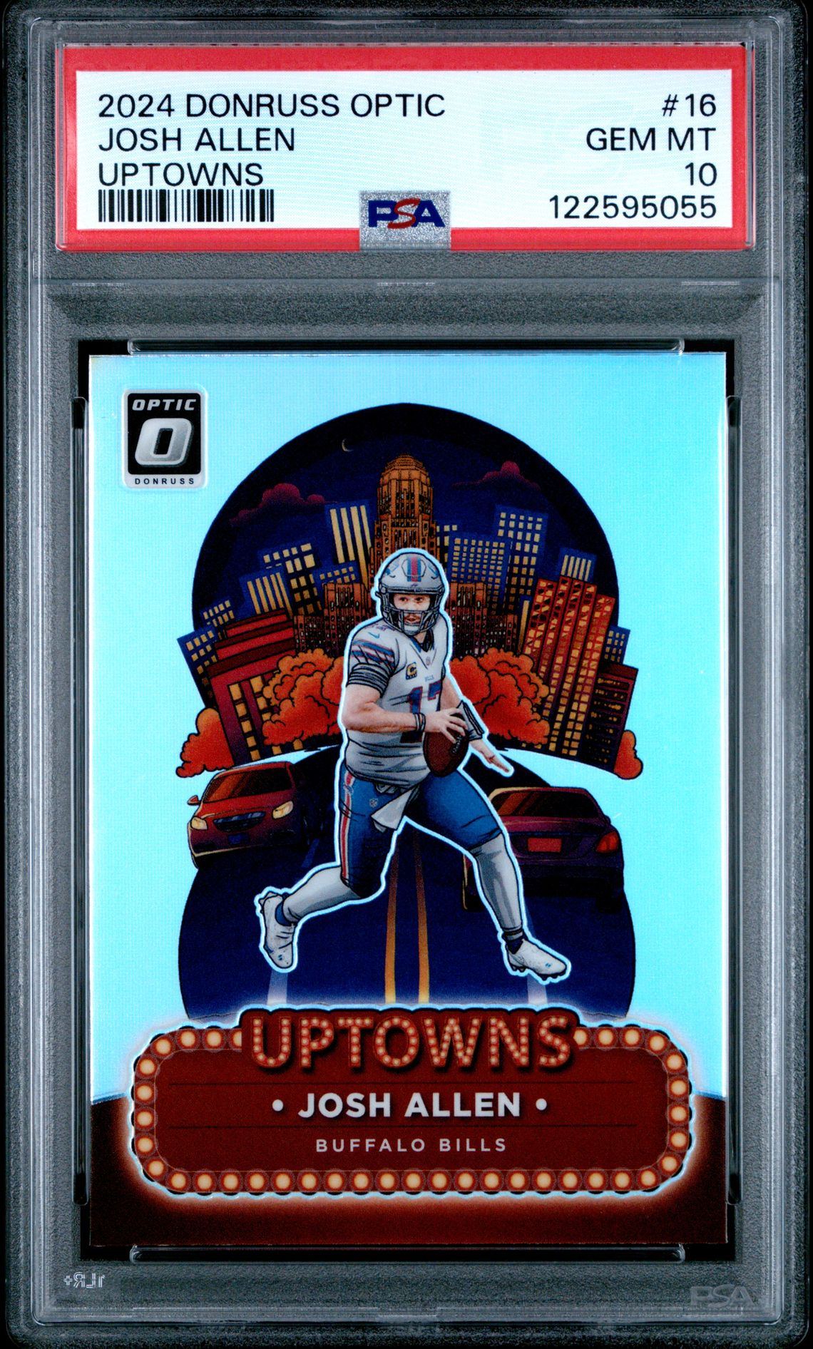 2024 Panini Donruss Optic Uptowns Josh Allen #16 Gem Mt 10 front