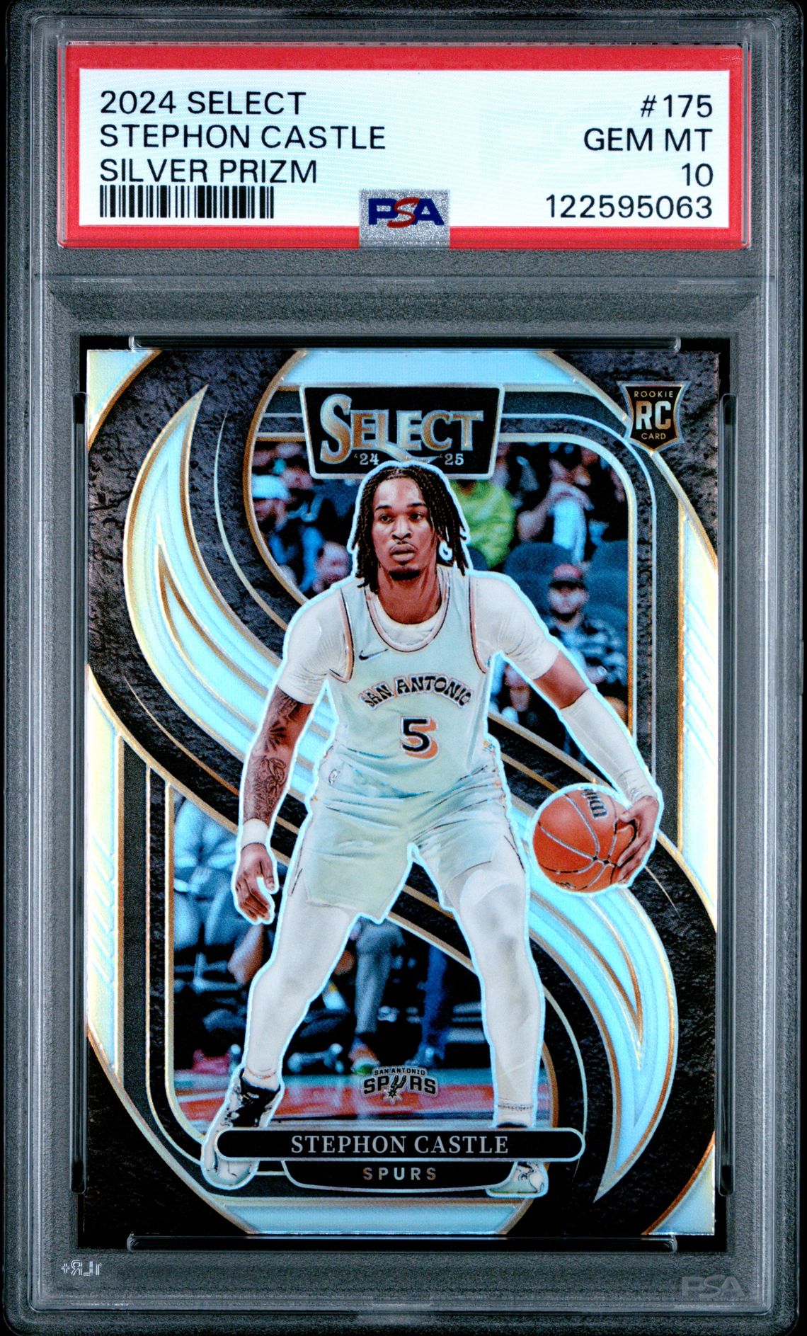 2024 Panini Select Stephon Castle #175 (Silver Prizm) Gem Mt 10 front
