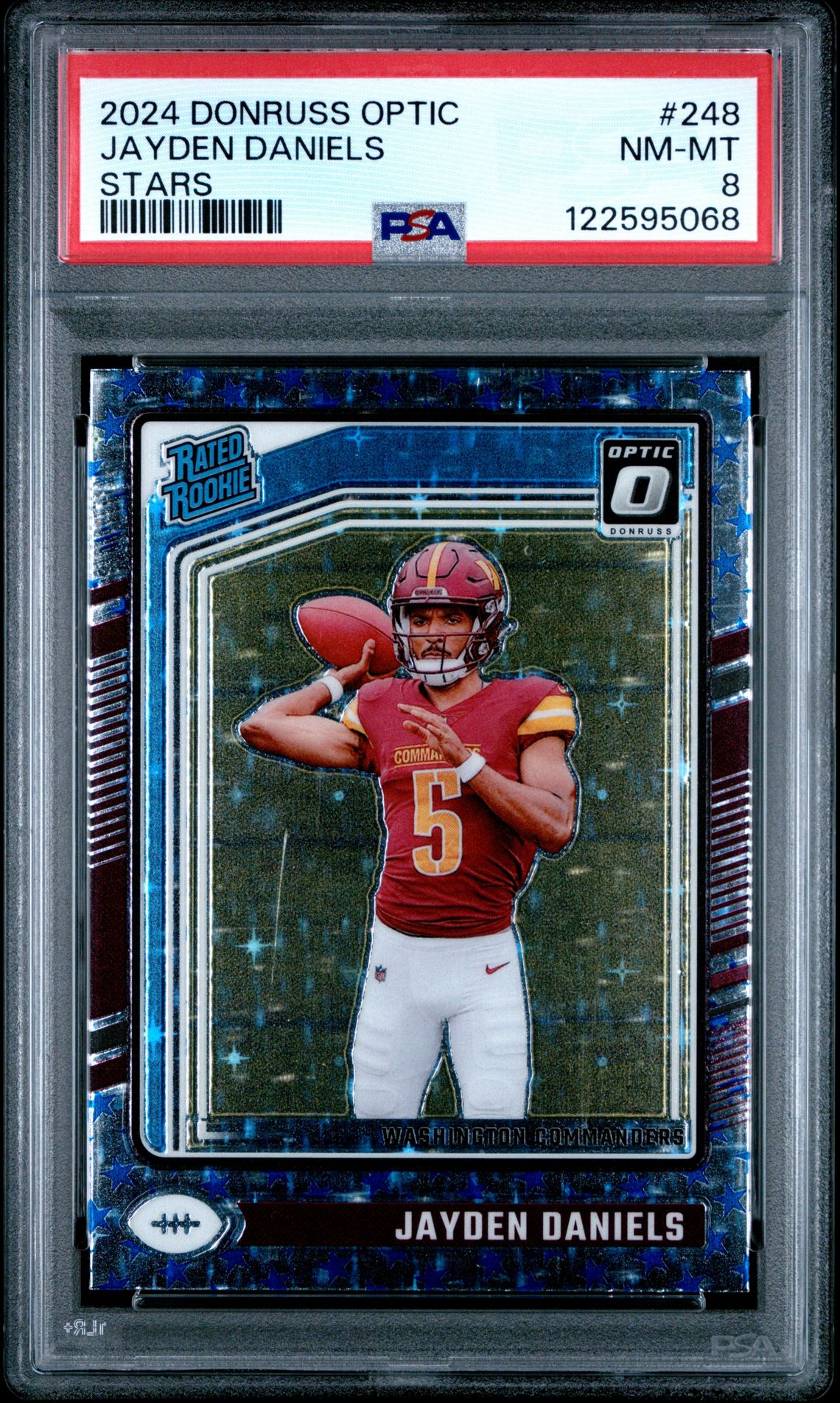 2024 Panini Donruss Optic Jayden Daniels #248 (Stars) Nm-Mt 8 front
