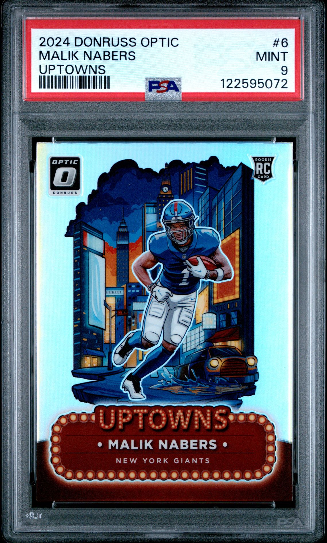 2024 Panini Donruss Optic Uptowns Malik Nabers #6 Mint 9 front
