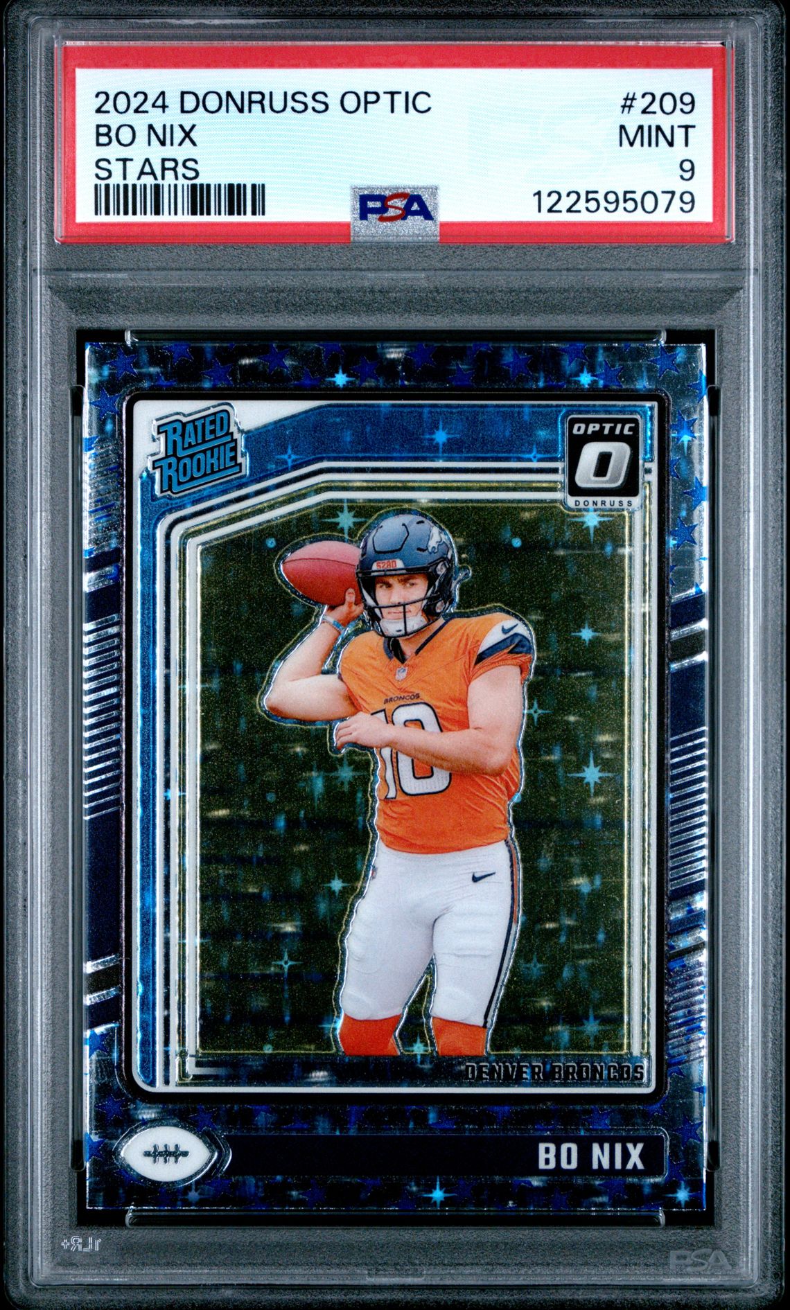 2024 Panini Donruss Optic Bo Nix #209 (Stars) Mint 9 front