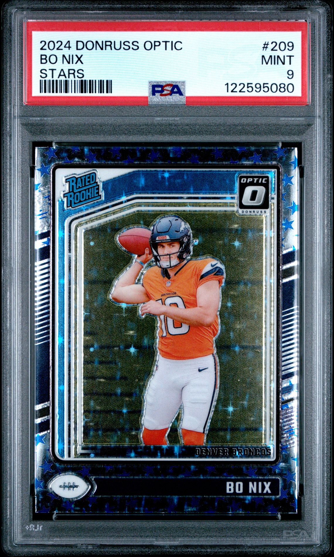 2024 Panini Donruss Optic Bo Nix #209 (Stars) Mint 9 front