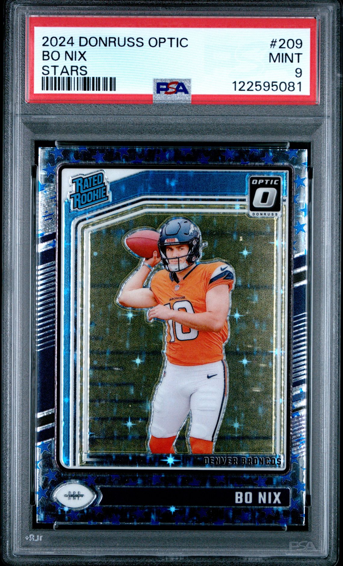 2024 Panini Donruss Optic Bo Nix #209 (Stars) Mint 9 front