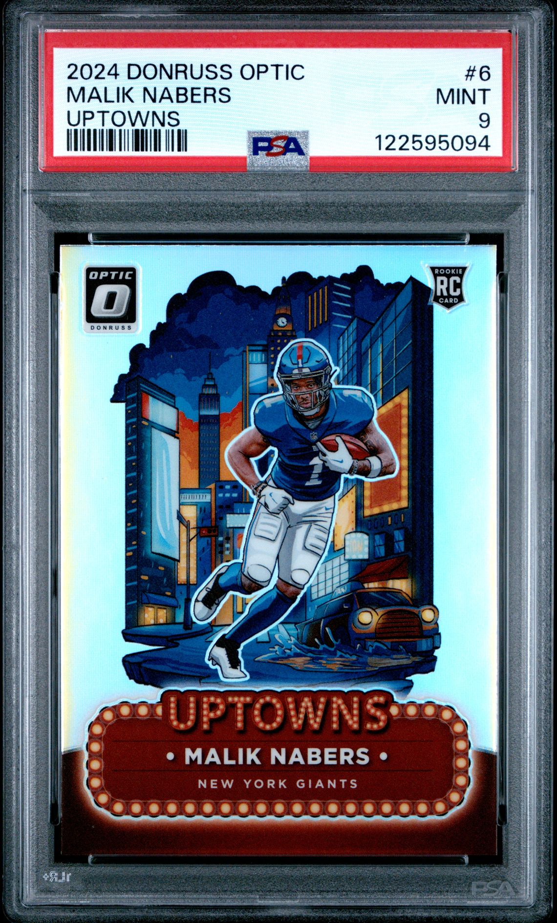 2024 Panini Donruss Optic Uptowns Malik Nabers #6 Mint 9 front