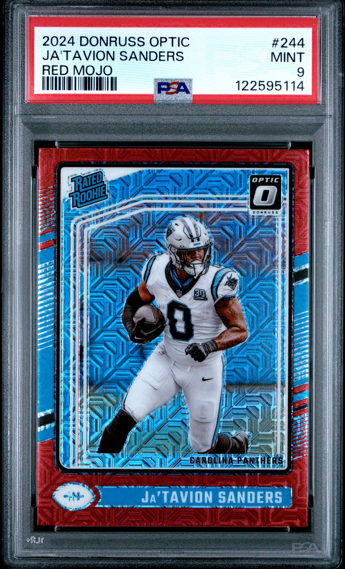 2024 Panini Donruss Optic Ja'tavion Sanders #244 (Red Mojo) Mint 9 front