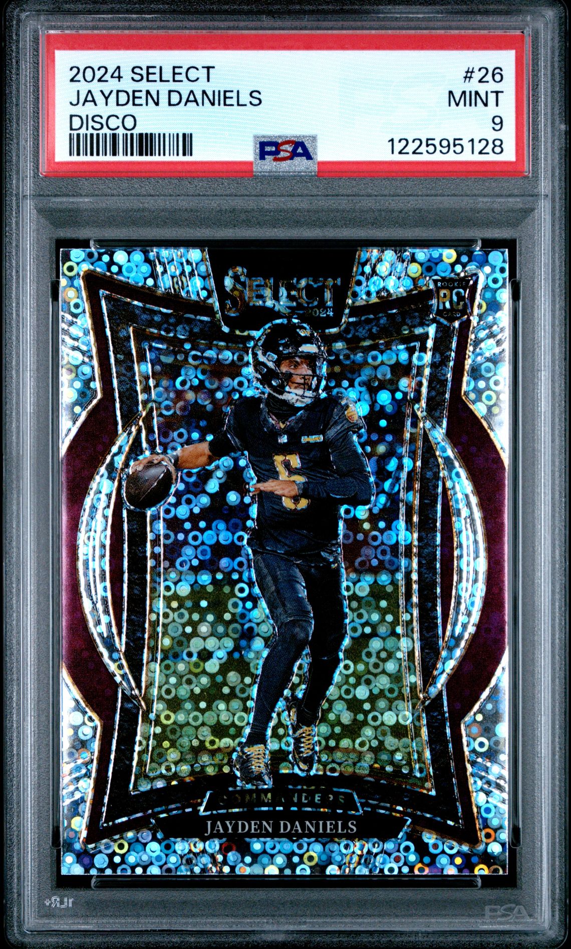 2024 Panini Select Jayden Daniels #26 (Disco) Mint 9 front