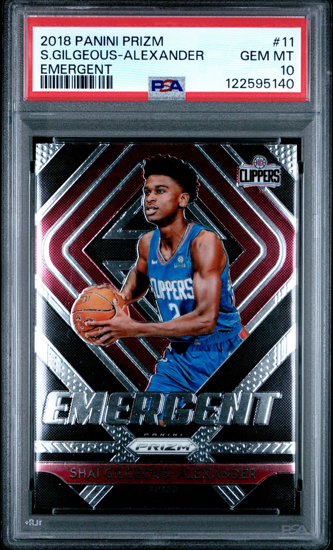 2018 Panini Prizm Emergent S.gilgeous-Alexander #11 (Emergent) Gem Mt 10 front