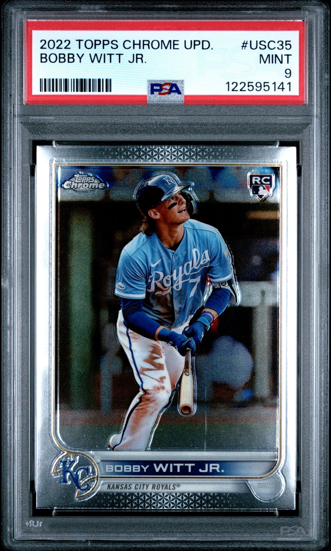 2022 Topps Chrome Update Bobby Witt Jr. #Usc35 Mint 9 front