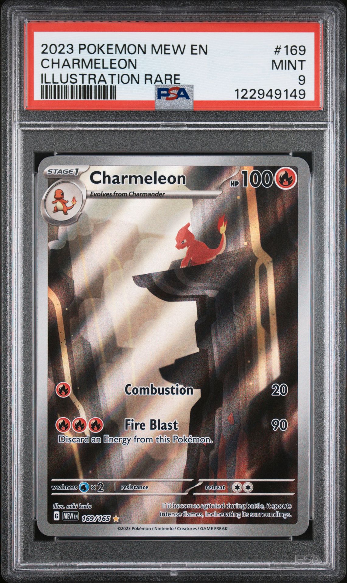 2023 Pokemon Mew En-151 Charmeleon #169 (Illustration Rare) Mint 9 front