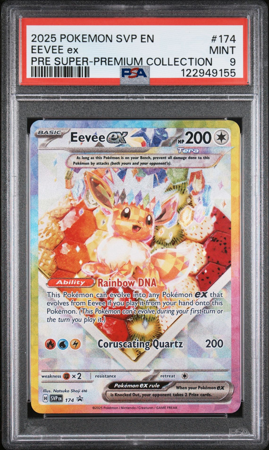 2025 Pokemon Svp En-Sv Black Star Promo Eevee Ex #174 (Pre Super-Premium Collection) Mint 9 front