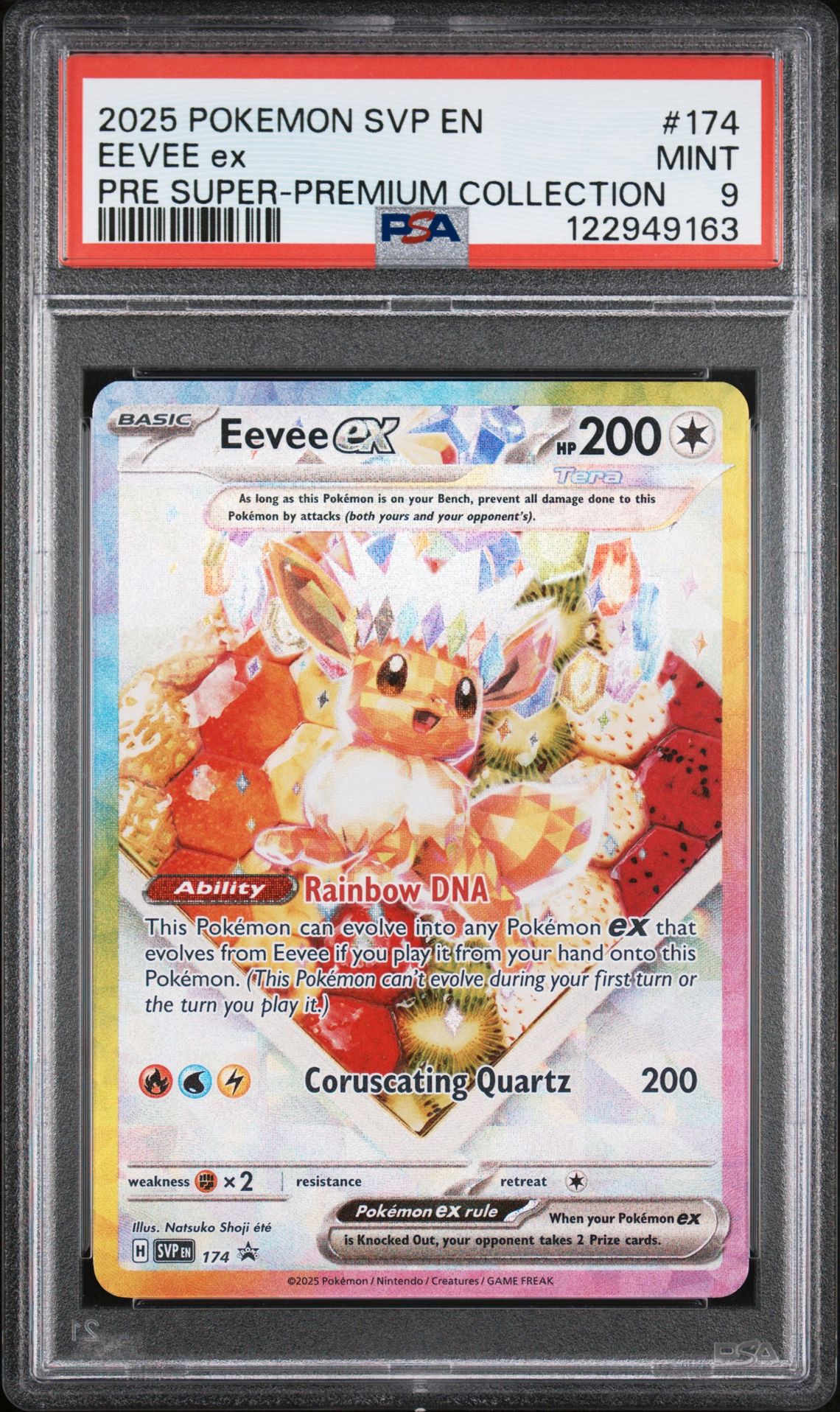 2025 Pokemon Svp En-Sv Black Star Promo Eevee Ex #174 (Pre Super-Premium Collection) Mint 9 front