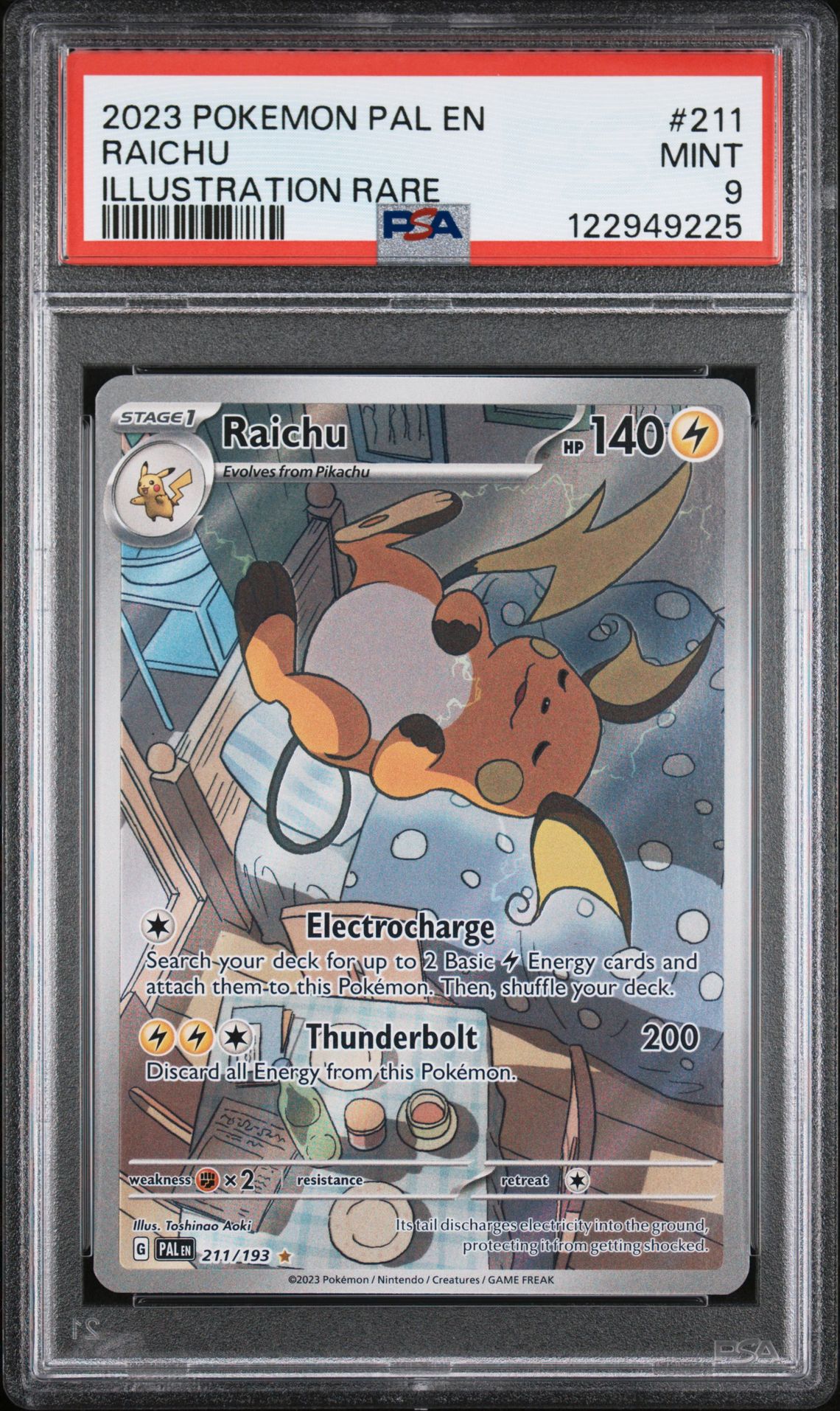 2023 Pokemon Pal En-Paldea Evolved Raichu #211 (Illustration Rare) Mint 9 front