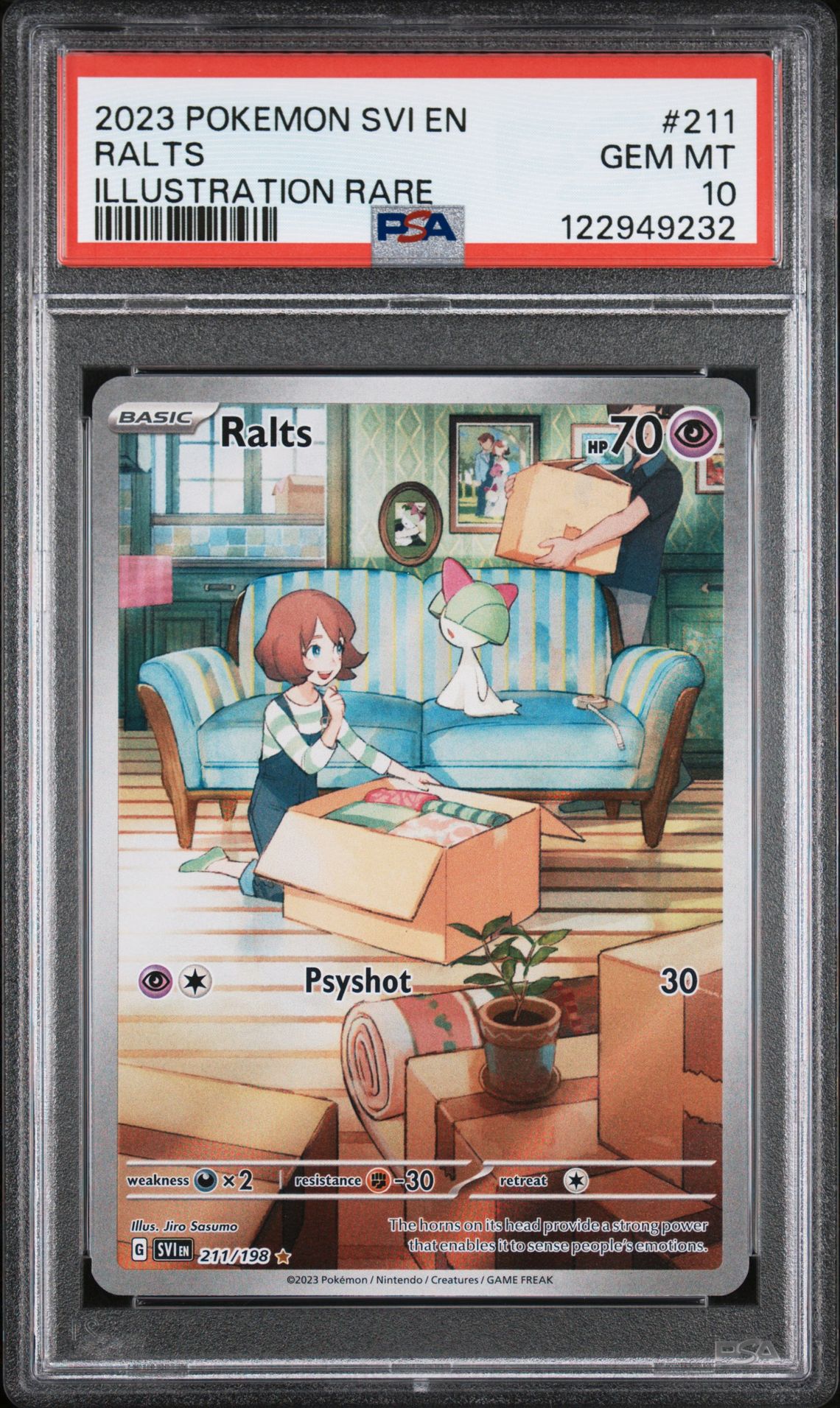 2023 Pokemon Svi En-Scarlet & Violet Ralts #211 (Illustration Rare) Gem Mt 10 front