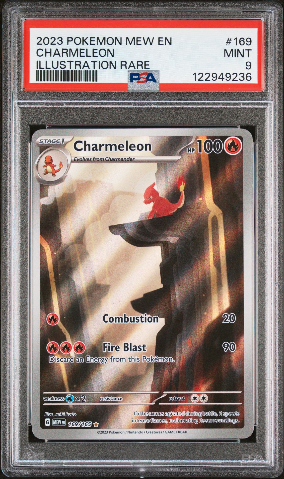 2023 Pokemon Mew En-151 Charmeleon #169 (Illustration Rare) Mint 9 front
