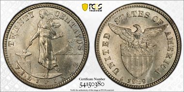 1929-M 20C Allen-11.19c RP 2nd 9 MS65