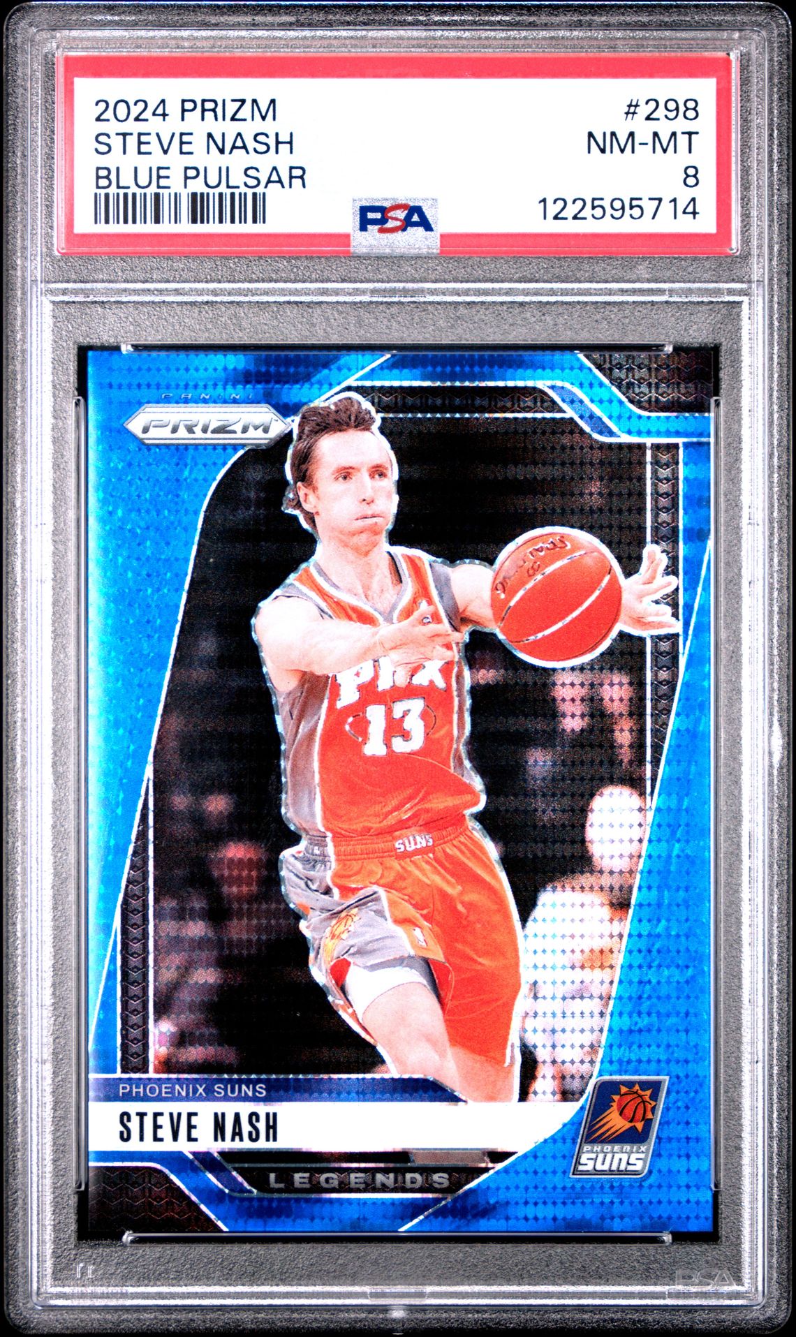 2024 Panini Prizm Steve Nash #298 (Blue Pulsar) Nm-Mt 8 front