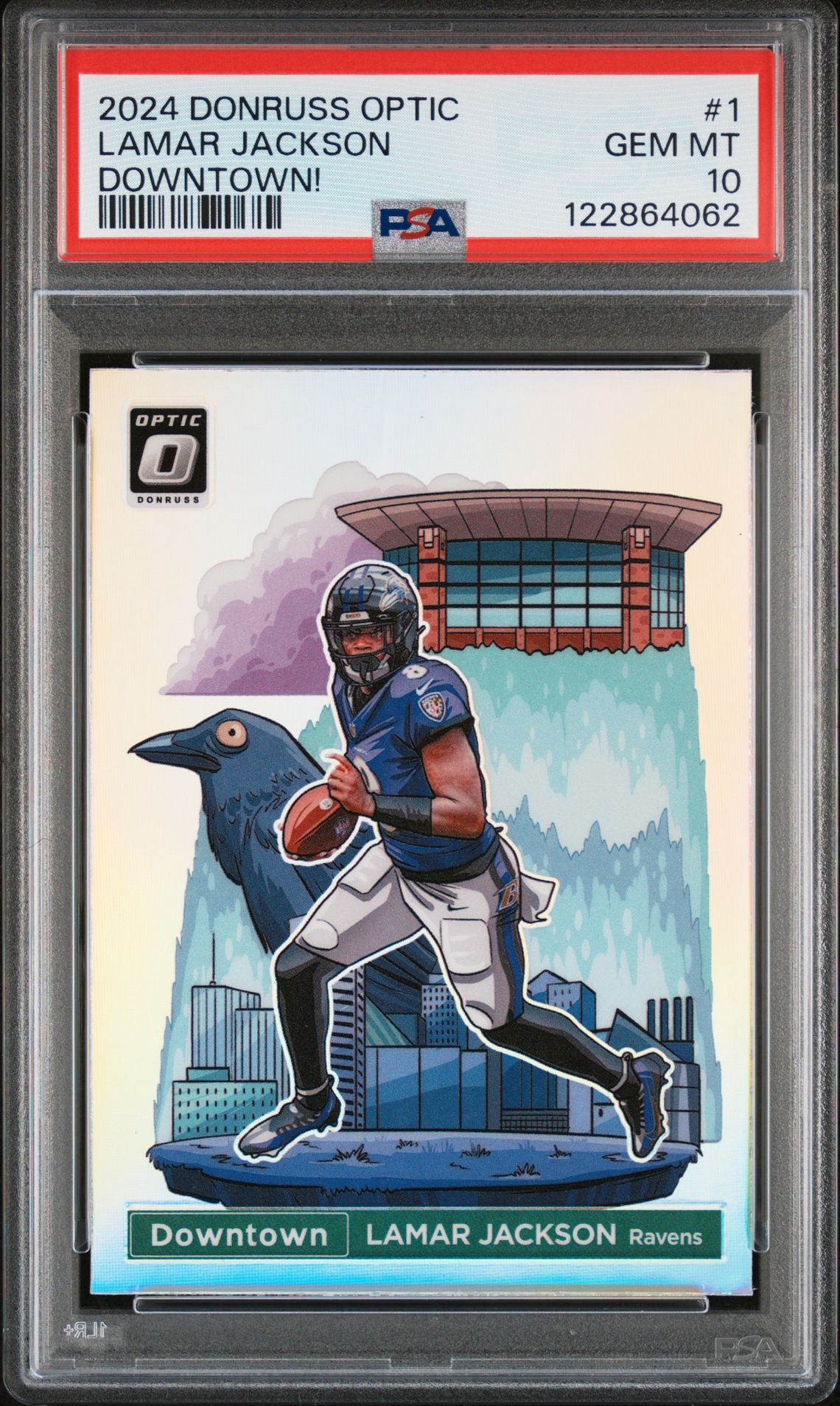 2024 Panini PANINI DONRUSS OPTIC DOWNTOWN! #1 Lamar Jackson front