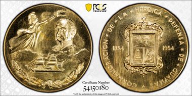 1954 Medal Grove-647 Au Defense of Guaymas SP65