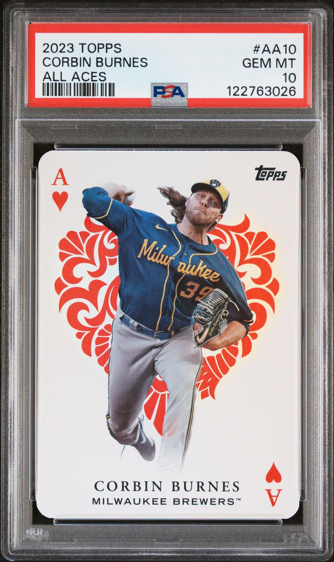 2023 Topps All Aces Corbin Burnes #Aa10 (All Aces) Gem Mt 10 front