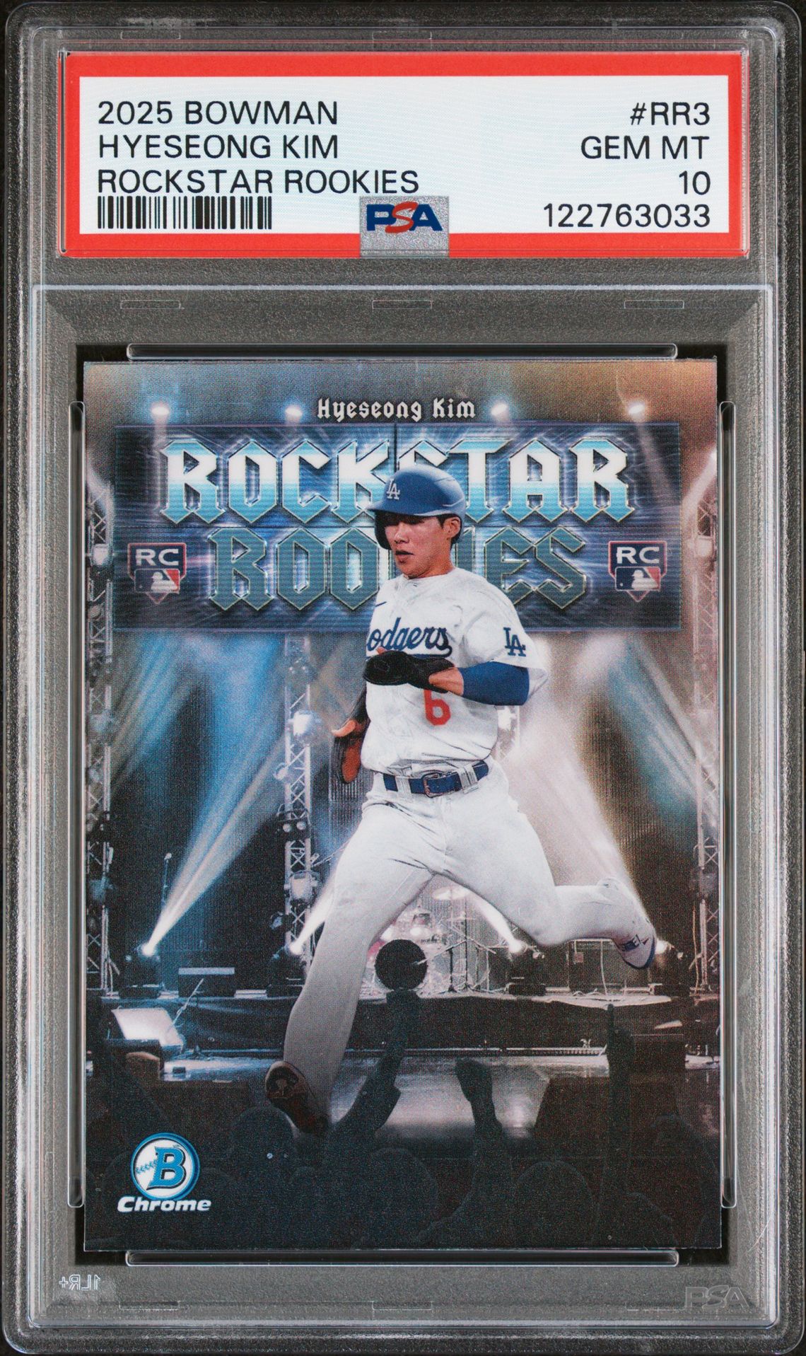 2025 Bowman Rockstar Rookies Hyeseong Kim #Rr3 (Rockstar Rookies) Gem Mt 10 front