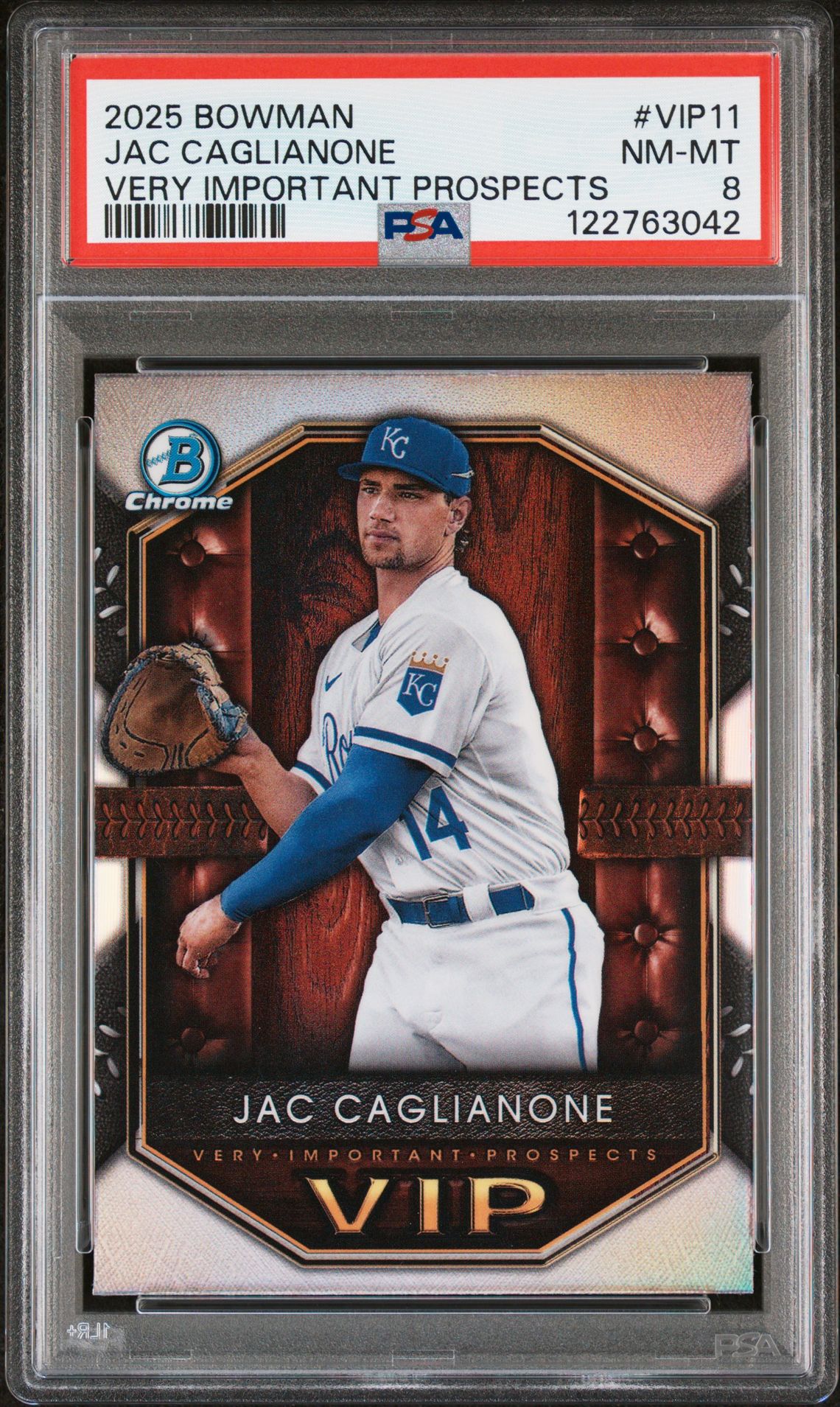 2025 Bowman Very Important Prospects Jac Caglianone #Vip11 Nm-Mt 8 front