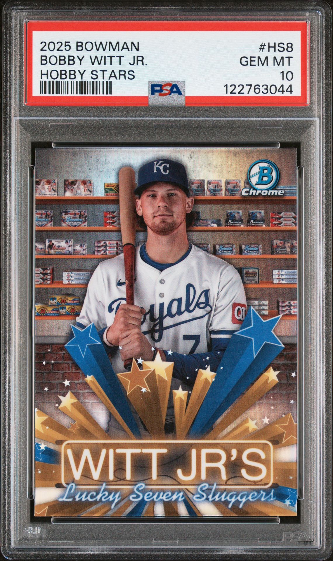 2025 Bowman Hobby Stars Bobby Witt Jr. #Hs8 Gem Mt 10 front