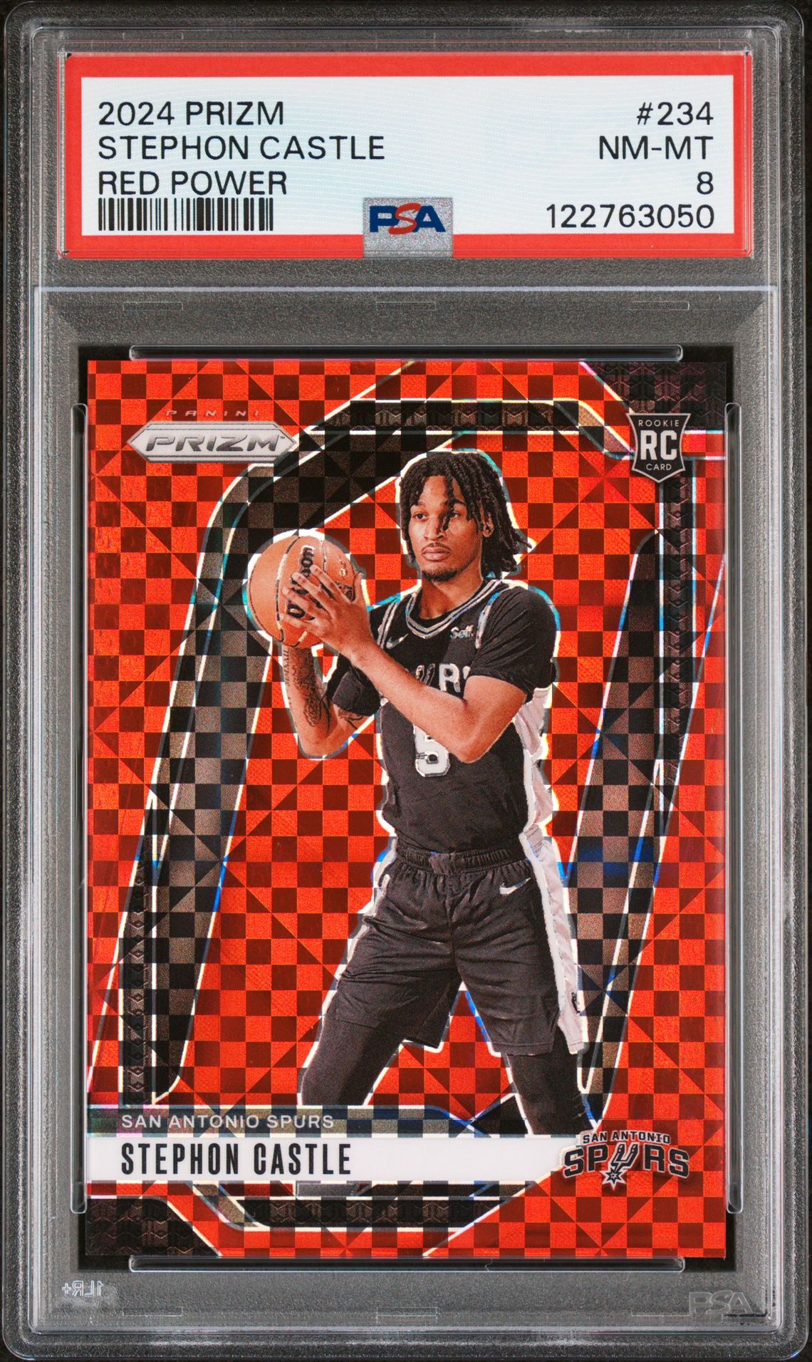 2024 Panini Prizm Stephon Castle #234 (Red Power) Nm-Mt 8 front