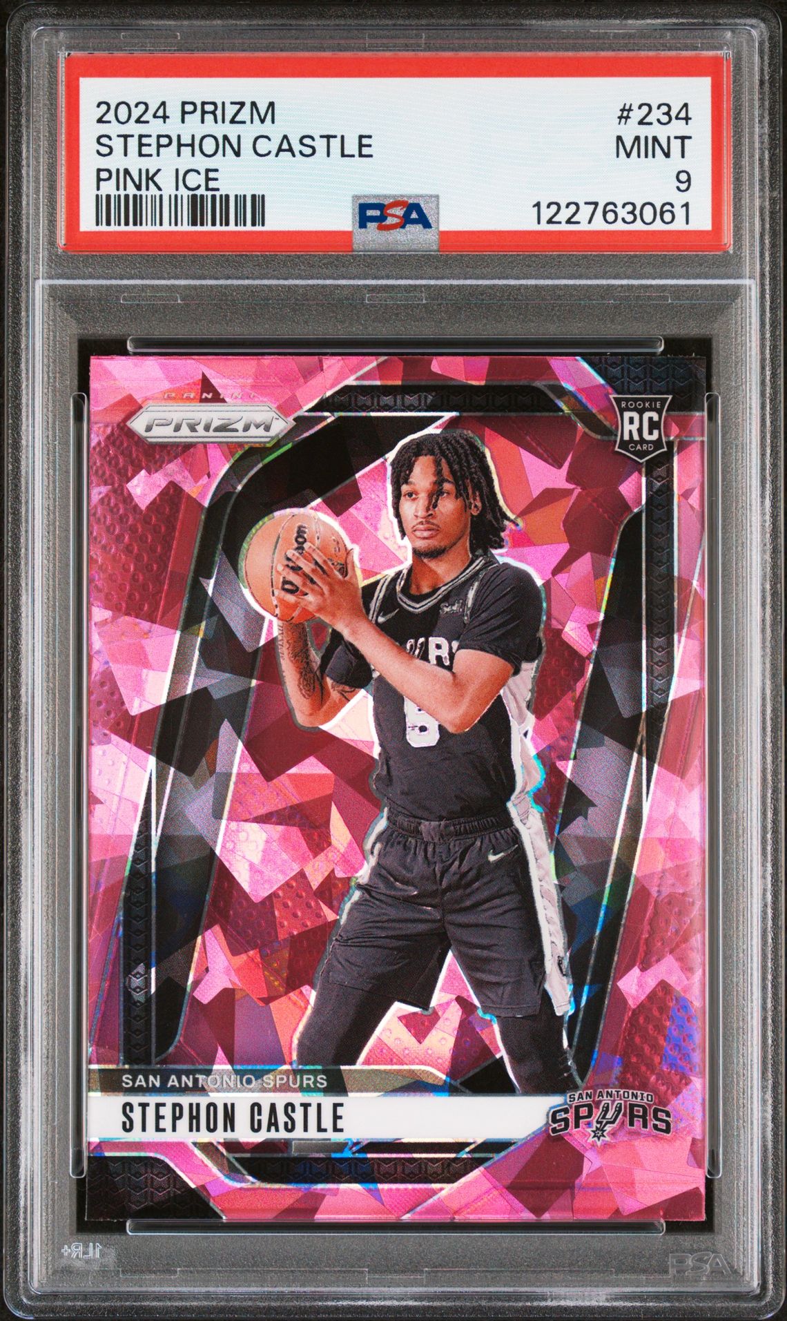 2024 Panini Prizm Stephon Castle #234 (Pink Ice) Mint 9 front