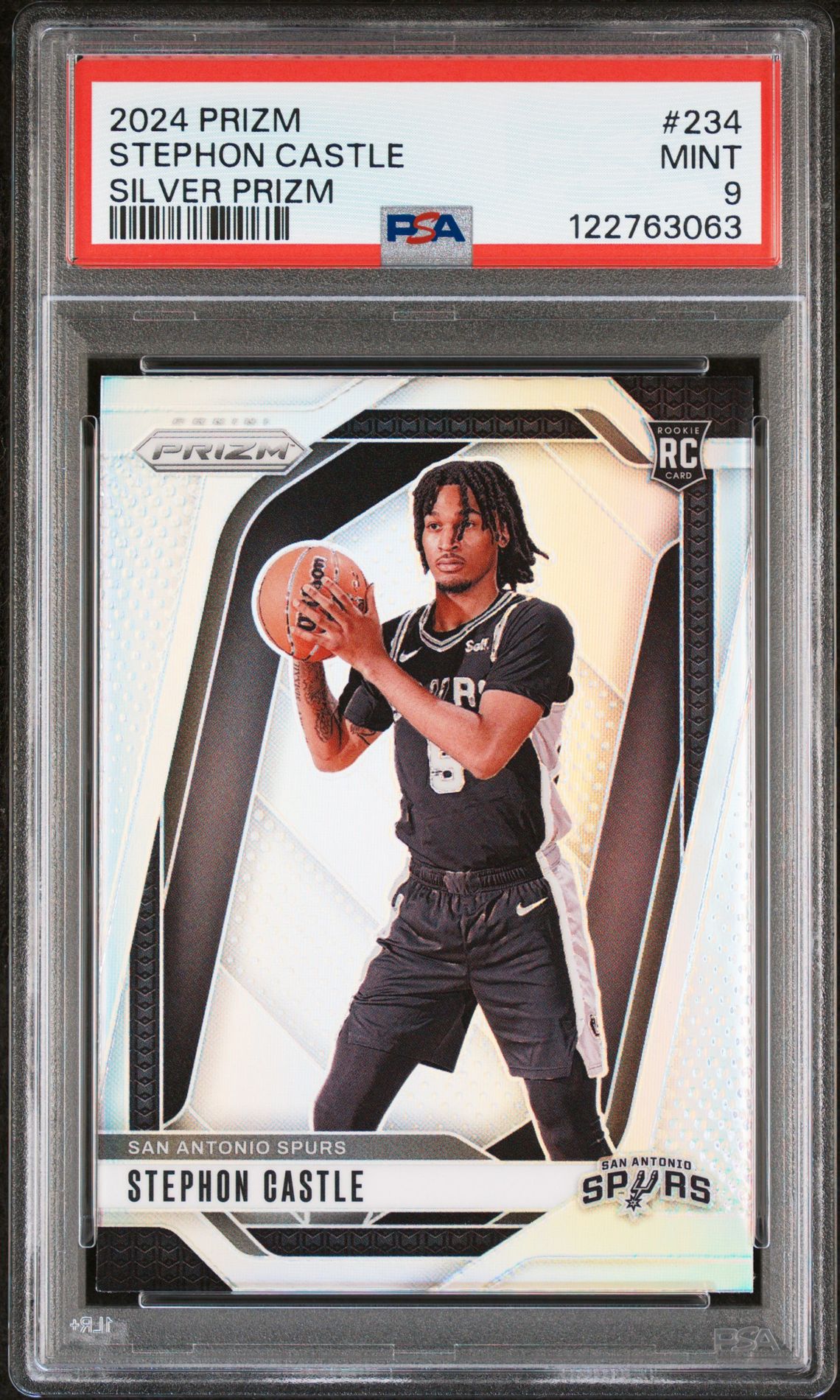 2024 Panini Prizm Stephon Castle #234 (Silver Prizm) Mint 9 front