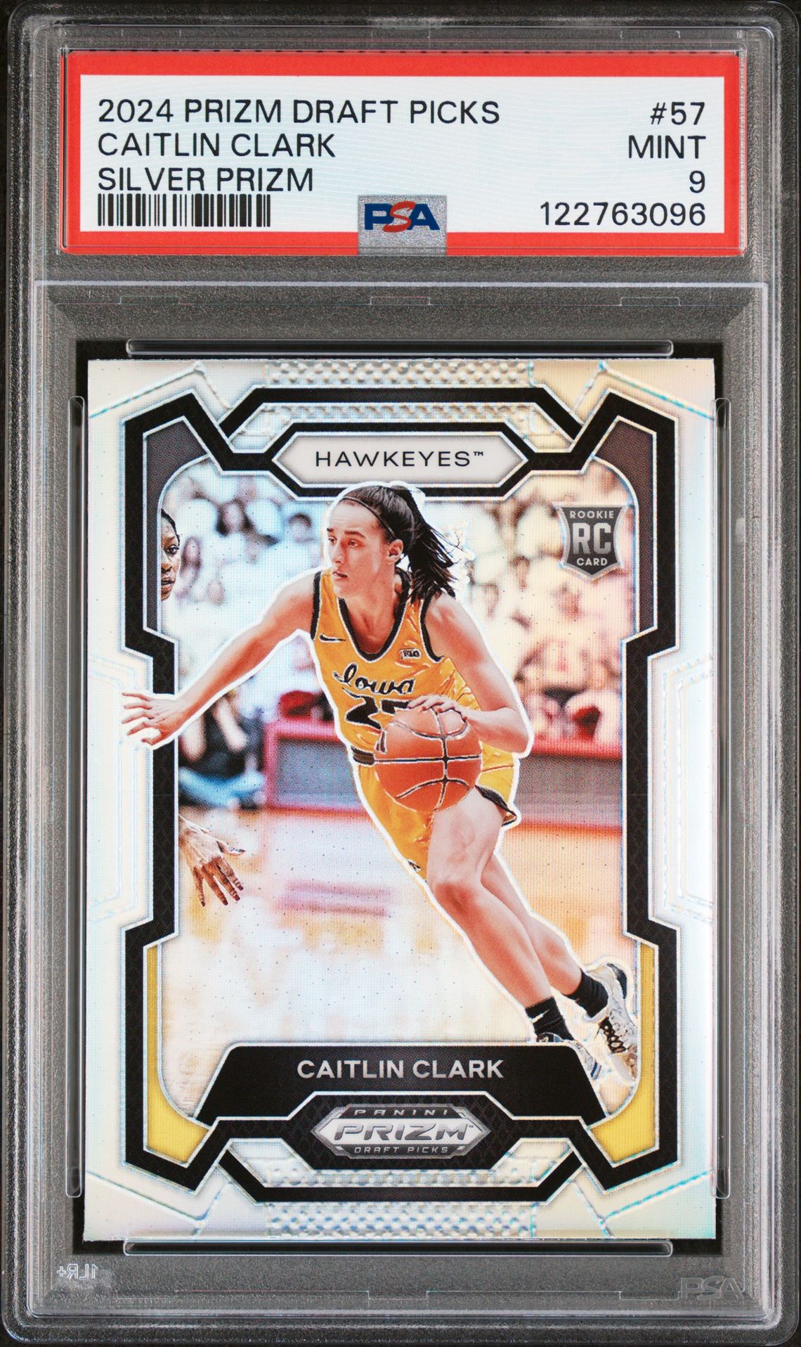 2024 Panini Prizm Draft Picks Caitlin Clark #57 (Silver Prizm) Mint 9 front