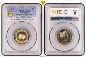 2019 $1 The Great Air Race 1919 Vickers Vimy MS66
