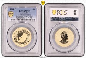 2021-P $1 Tasmanian Devil Dreaming Down Under MS69