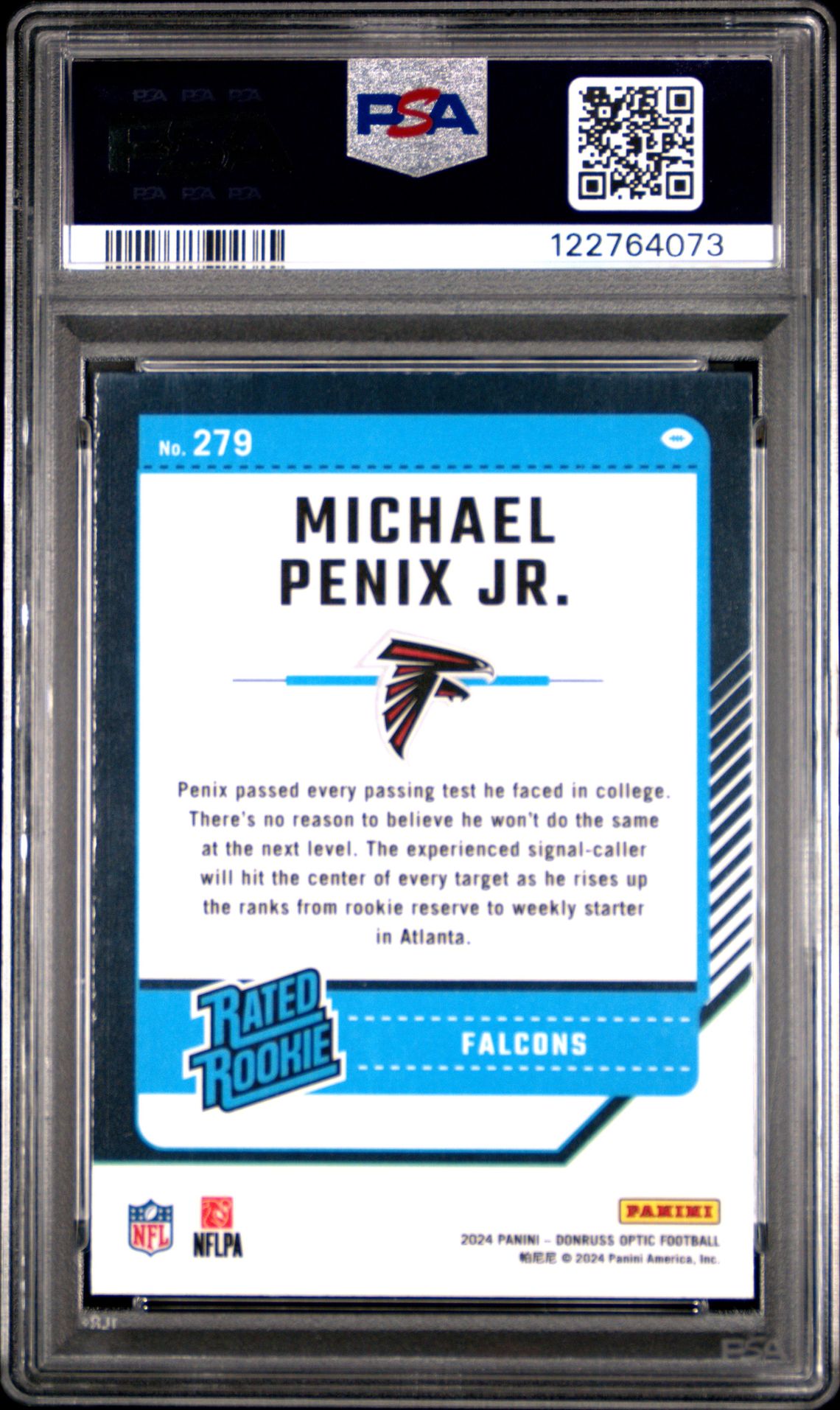 2024 Panini Donruss Optic Michael Penix Jr. #279 Mint 9 back