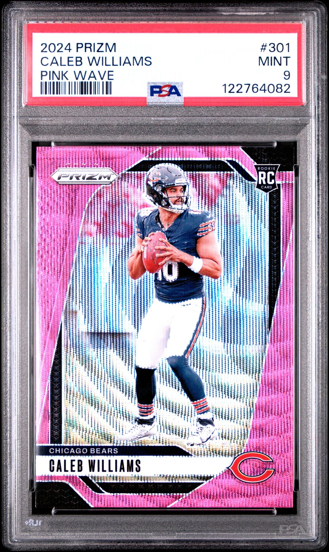 2024 Panini Prizm Caleb Williams #301 (Pink Wave) Mint 9 front