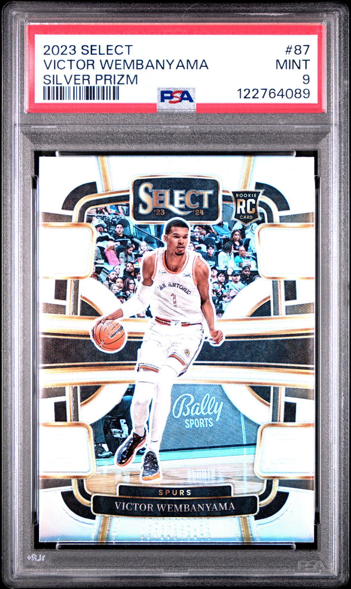 2023 Panini Select Victor Wembanyama #87 (Silver Prizm) Mint 9 front