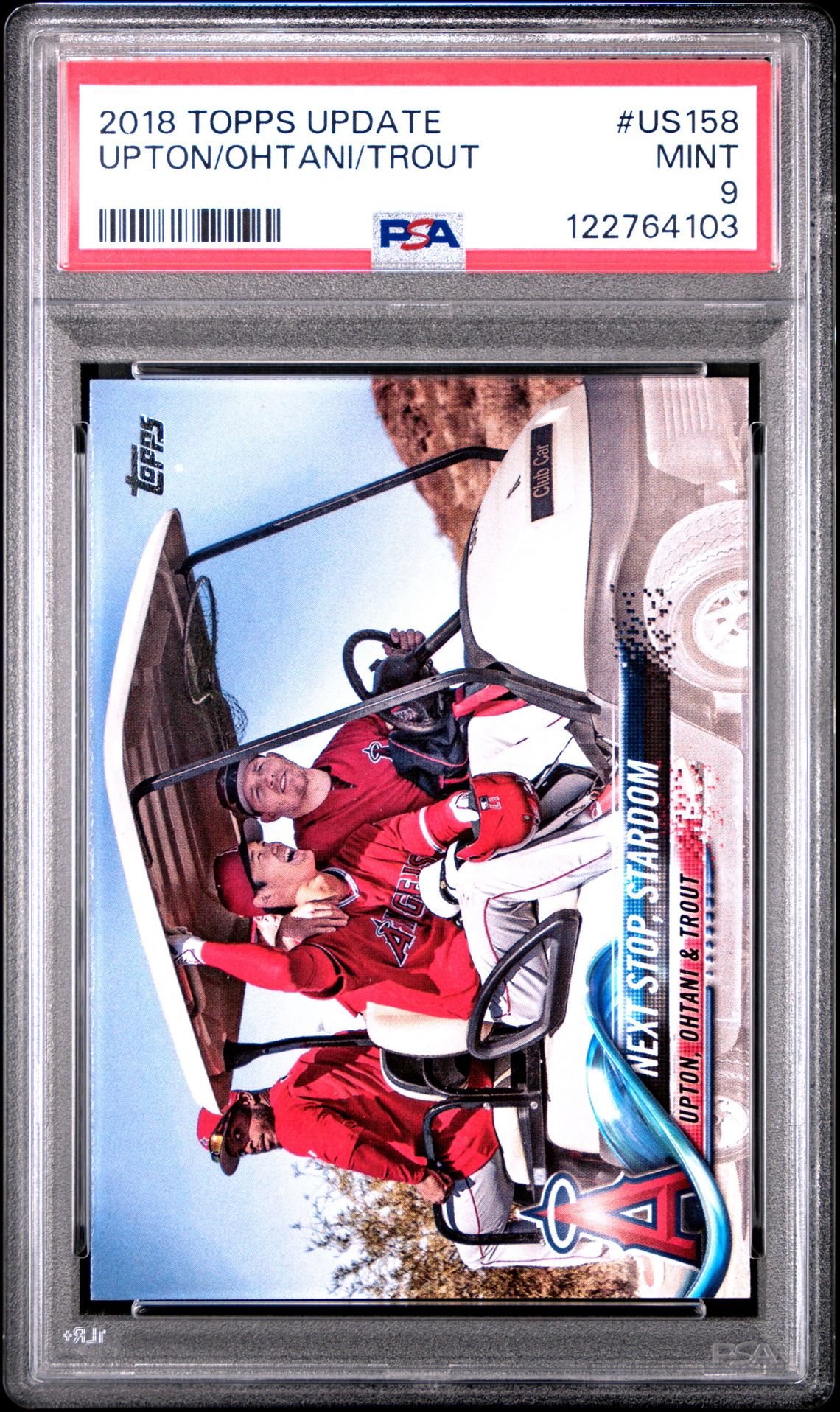 2018 Topps Update Upton/Ohtani/Trout #Us158 Mint 9 front