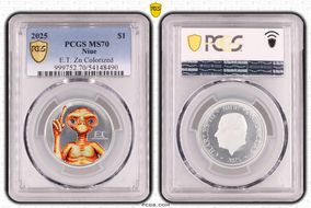 2025 $1 E.T. Zn Colorized MS70