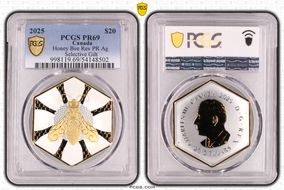 2025 $20 Honey Bee Rev PR Selective Gilt Ag PR69