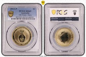 2011-P $1 100 Years - Navy MS69
